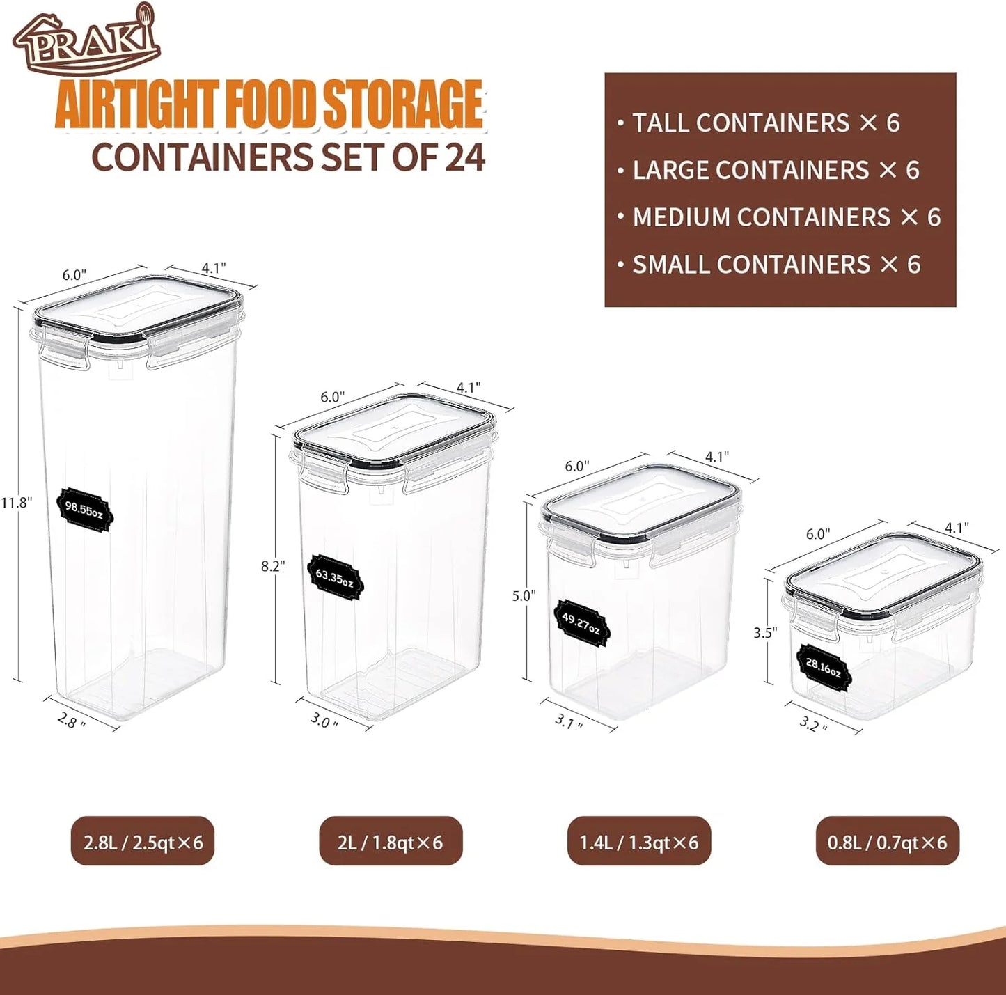 Food Storage Containers Set with Lids