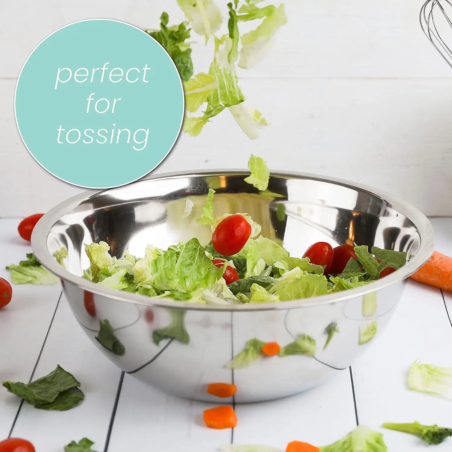 Meal Prep Stainless Steel Mixing Bowl (5-Piece Set) by WHYSKO