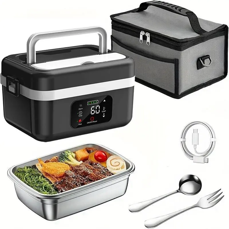 'HotBox' Lunch Box with Rechargeable Wireless Electric Heating