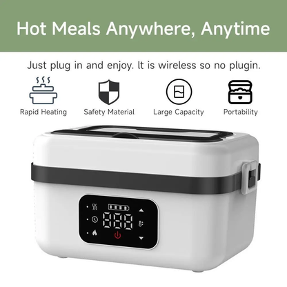 'HotBox' Lunch Box with Rechargeable Wireless Electric Heating