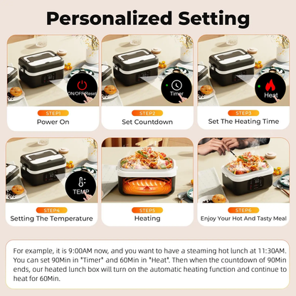'HotBox' Lunch Box with Rechargeable Wireless Electric Heating