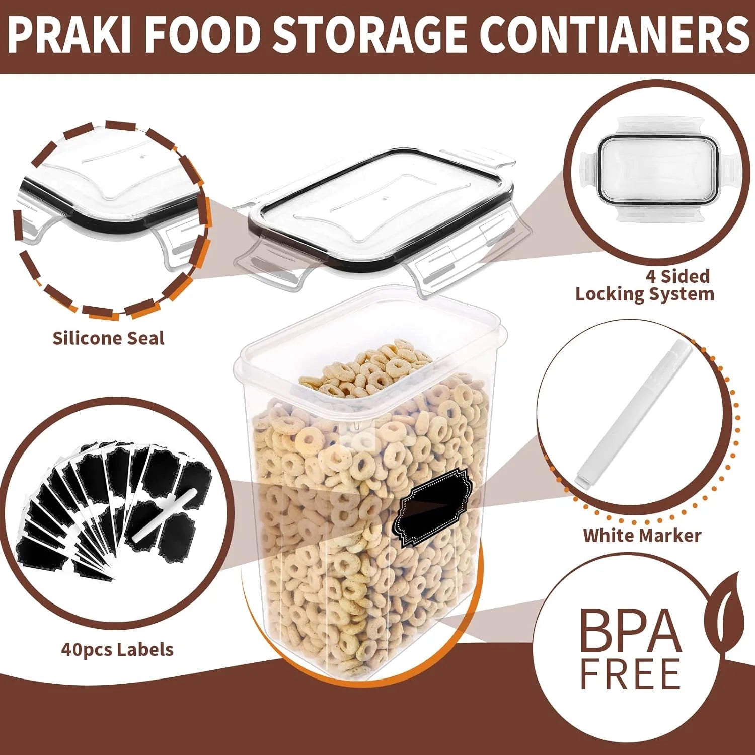 Food Storage Containers Set with Lids